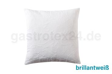 Preview: Dekokissen Cordoba brilliantweiß mit Floralmuster